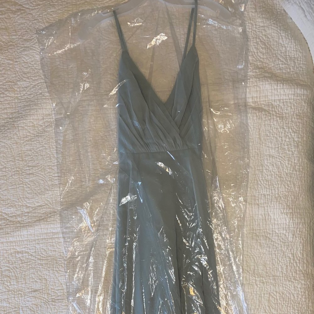 Sage Long Bridesmaid Dress